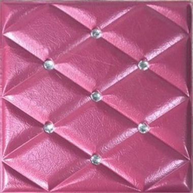 TẤM ỐP 3D DA - GC19 (MÀU ĐỎ ĐÔ)