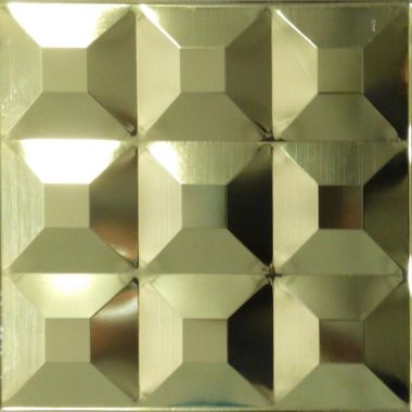 TẤM ỐP 3D KIM LOẠI - GC12 (VÀNG BÓNG)