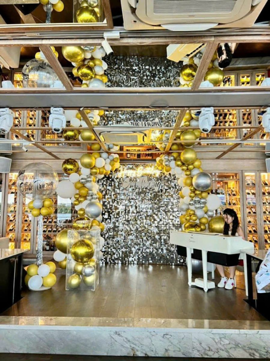 thi công tấm sequin cho backdrop